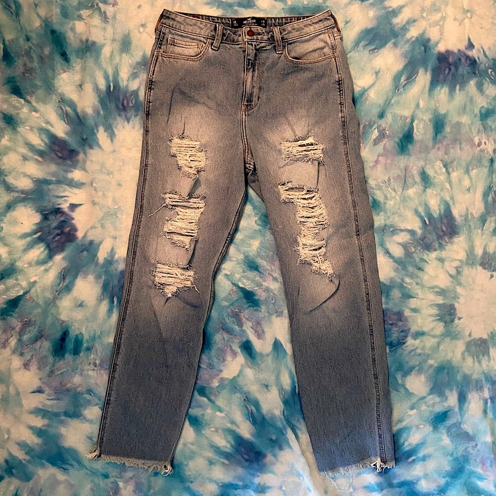 Hollister ripped mom jeans